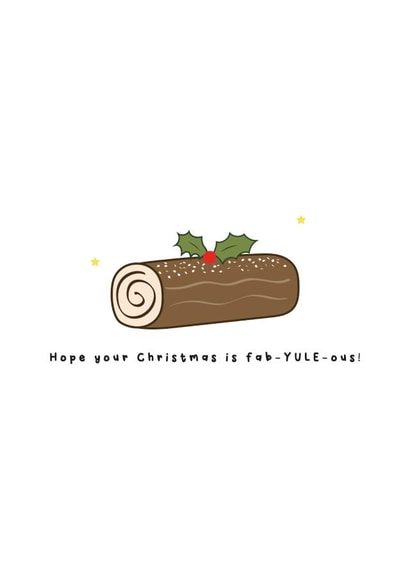 Yule Log Christmas Card created by Giggl Greetings
