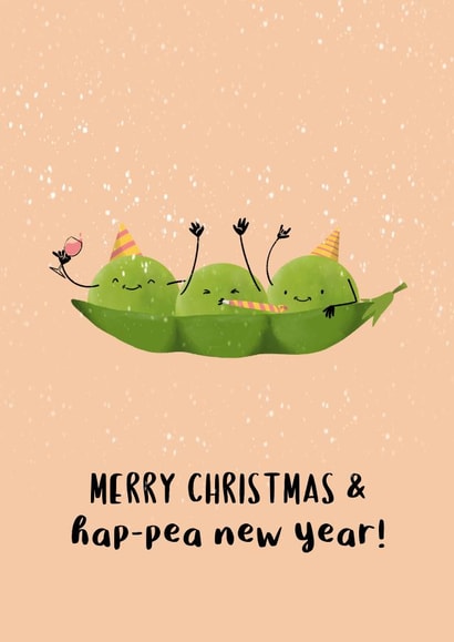 Hap-pea Christmas & New Year created by Easel & Bear