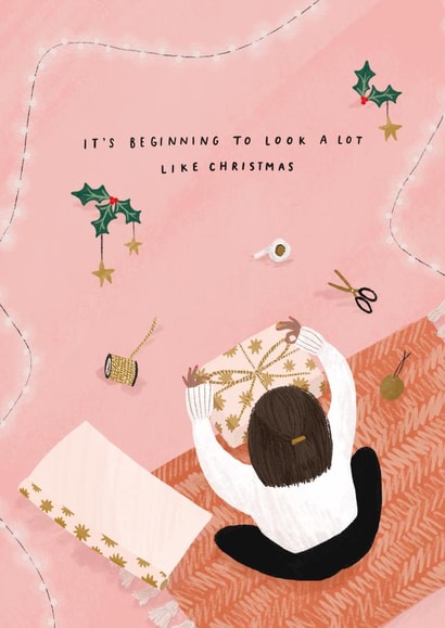 Beginning to look a lot like Christmascard created by Helen Mackay 