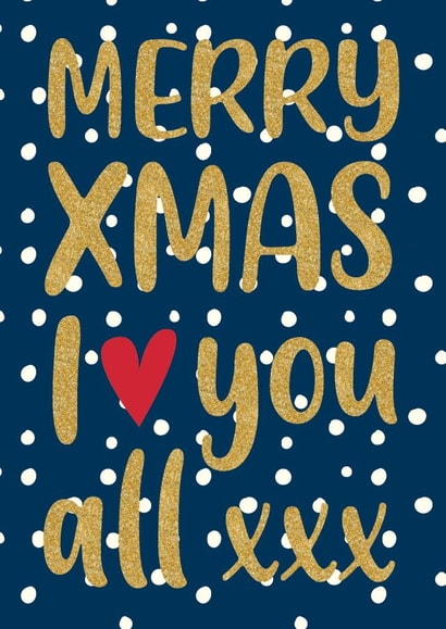 Merry Xmas card for your loved ones created by JayneyD Designs