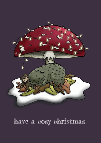 Cosy Toad Christmas Card created by Dionne Turnbull