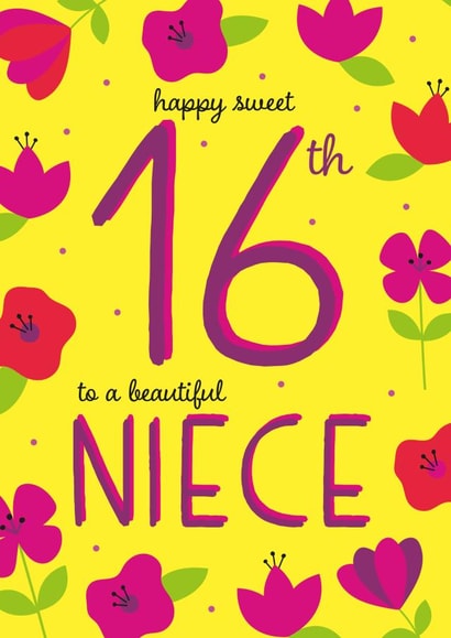 Happy 16th Birthday Niece created by Juniper and Rose Studio