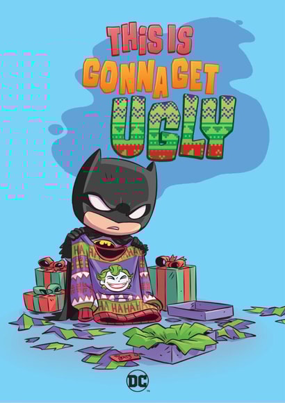 This is Gonna Get Ugly Batman Christmas card  created by Cardology