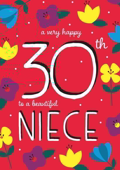 Happy 30th Birthday Niece created by Juniper and Rose Studio