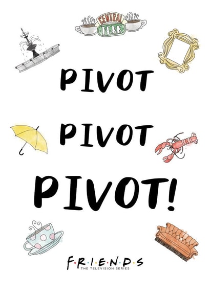 Pivot Pivot Pivot Friends TV Show New Home Card created by Cardology