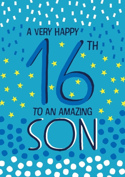 Happy 16th Birthday Son created by Juniper and Rose Studio