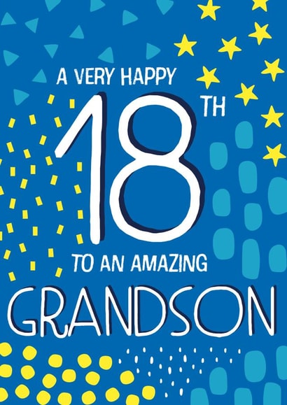 Happy 18th Birthday Grandson created by Juniper and Rose Studio