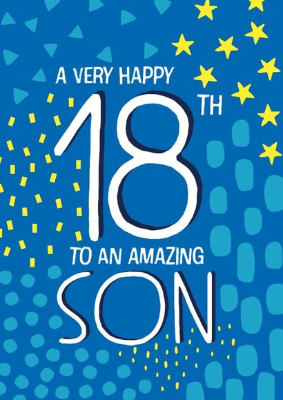 Happy 18th Birthday Son created by Juniper and Rose Studio