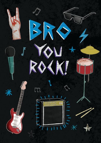 Bro you rock! Music design created by Pencilface