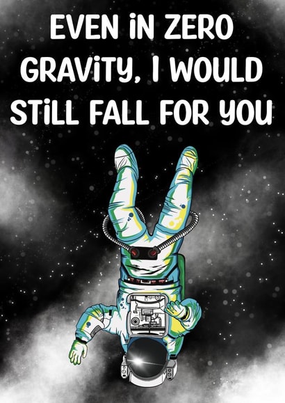 Zero gravity Valentine anniversary card created by Doublea