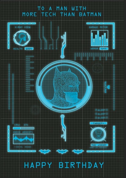 More Tech Than Batman Birthday Card created by Cardology