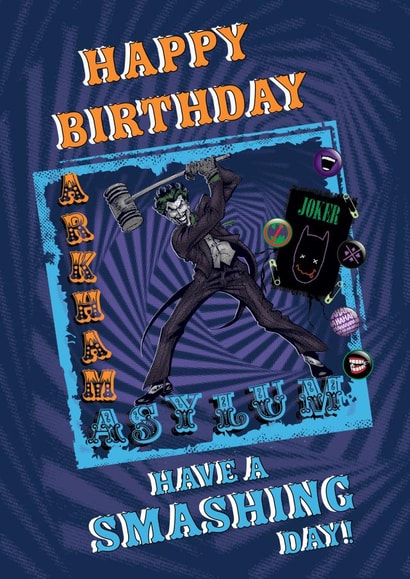 Have a Smashing Day The Joker Batman Birthday Card created by Cardology