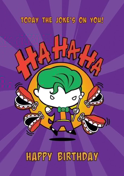 Today the joke's on you! The Joker Birthday Card created by Cardology