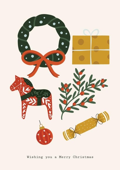 Traditional - Festive - Christmas Theme - Wishing you a Merry Christmas card created by Chelseah354