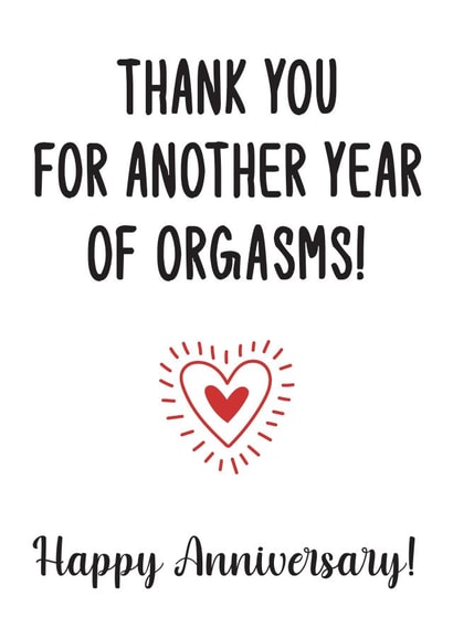 Naughty Anniversary Card For Your Partner. 1000 created by Nidd And Rigg!