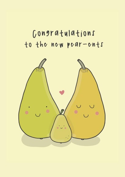 Congratulations To The New Pearents - New Parents / First Baby Card created by Little Big Pie