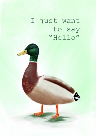 Duck say "hello" created by Katherine Tolstyh