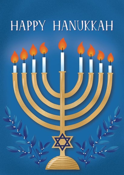 Hanukka Candelabrum  created by Paper Valley Design Studio