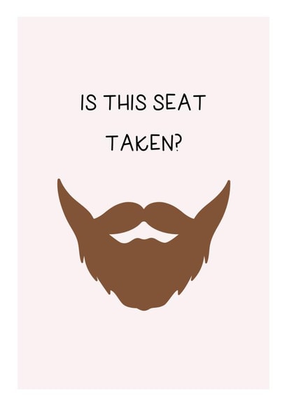 Cheeky Beard Valentines or Anniversary Card created by Betty & Nell