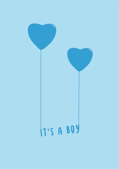 'IT'S A BOY' NEW BABY CONGRATULATIONS CARD created by Sean Cullen