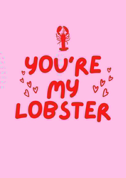 Anniversary You're My Lobster Card created by Paper Party Cards