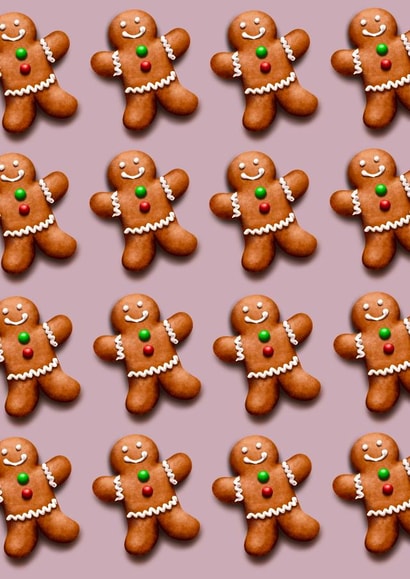 Gingerbread Man Christmas Card 1001 created by hannahwhiteartand_illustration