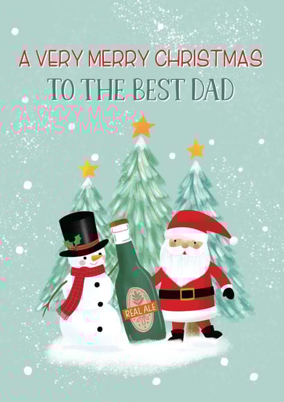 Merry Christmas card for Dad created by Paper Valley Design Studio