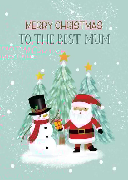 Cute Christmas card for Mum created by Paper Valley Design Studio