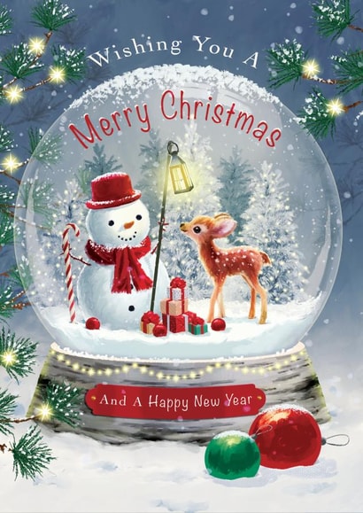 Ultra Cool Cute Snow Globe Christmas Card created by PipWilsonArt