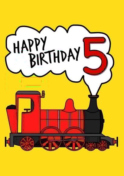 5th Birthday Steam Train created by Doodle Rob