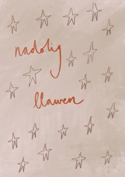 Nadolig Llawen, Welsh Christmas card created by By Saffron