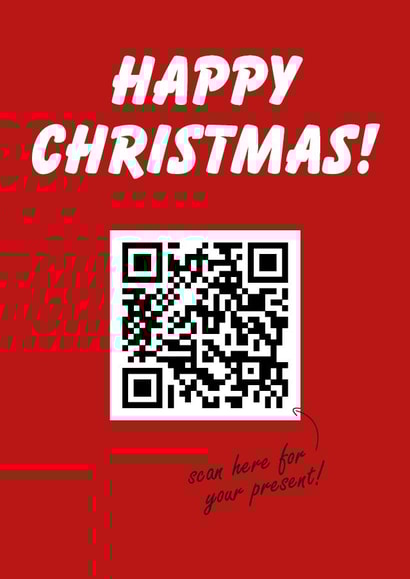 Rickroll Christmas Card (Rick Astley QR Code) 1001 created by SJS Designs