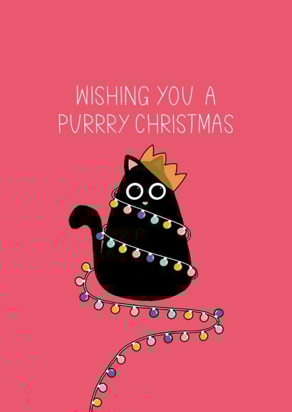 Purrry Christmas Card created by @Spuddesigns