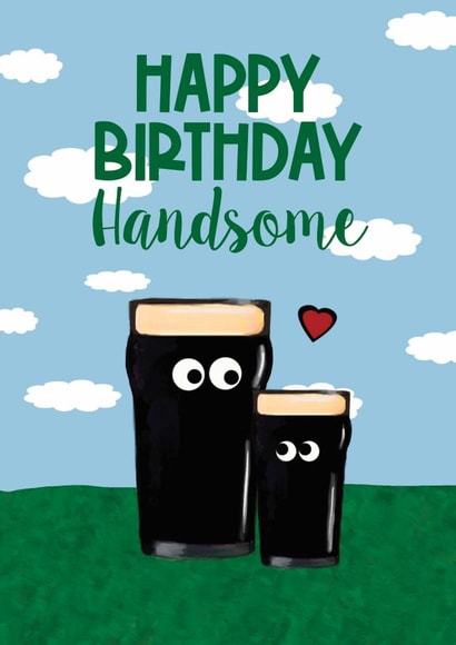 Cute Beer Birthday card created by Giddy Kipper