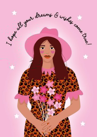 I hope all your dreams and wishes come true - Positivity card created by Foxanne