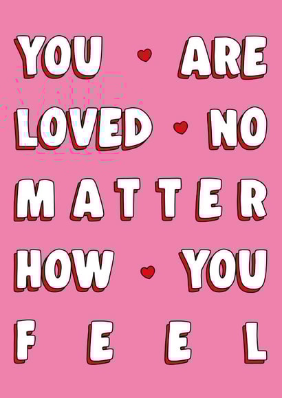 you are loved - feel good card created by Foxanne