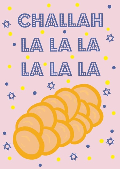 Challah bread hanukkah card created by Nicola Jo