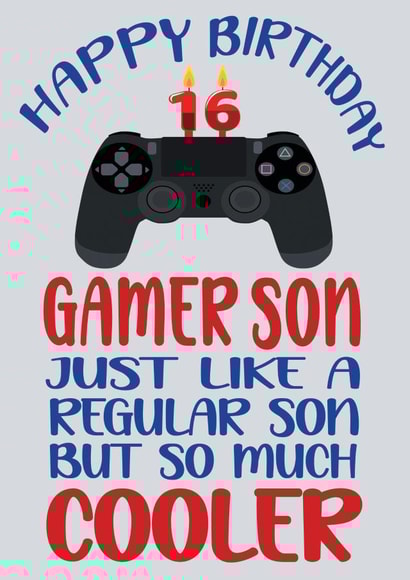 Happy 16th Birthday Cool Gamer Son created by ShortRound888