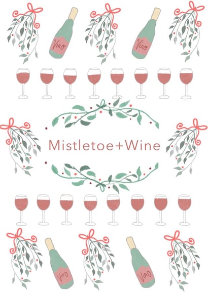 Mistletoe and wine created by Picoloco Studio