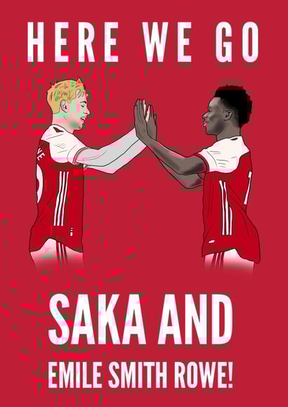 Saka and Emile Smith Rowe Card created by Elgo Designs