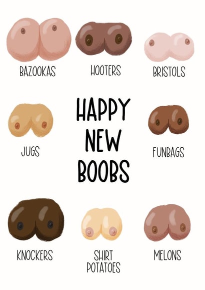 New Boob Day Celebration Card created by Silky Rose Design
