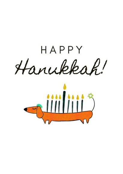 Happy Hanukkah! - Dachshund Menorah created by Dravidian Quill
