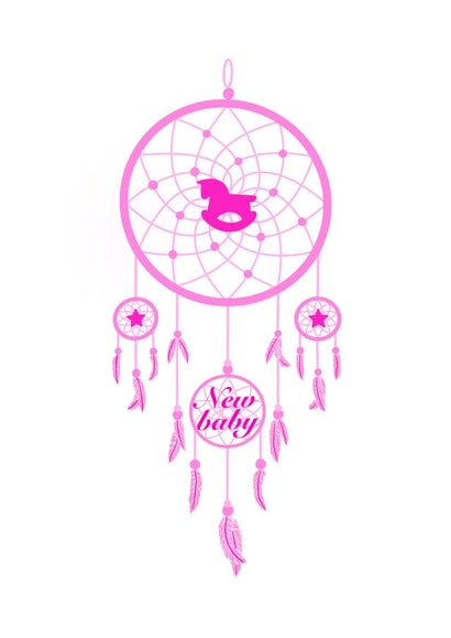 New baby dreamcatcher card 1000 created by Monzino Creations