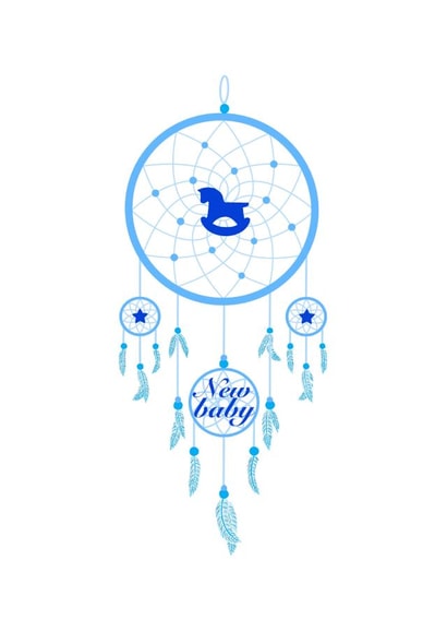 New baby dreamcatcher card 1001 created by Monzino Creations