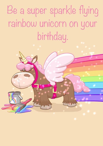 Sparkle Unicorn created by Olive & Keith Cards