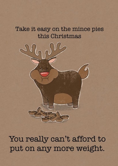 Overweight Reindeer created by Olive & Keith Cards