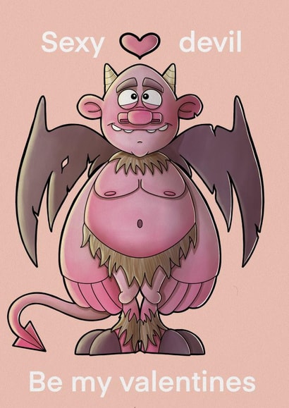 Sexy devil created by Olive & Keith Cards