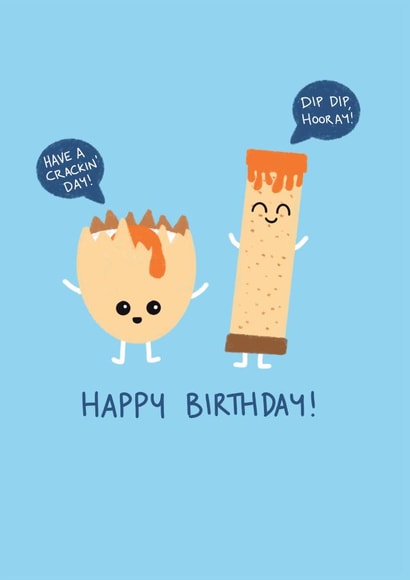 Egg and Soldiers Birthday Card created by Georgia Millac