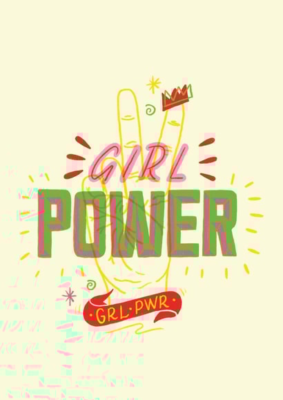 Girl Power Card created by Lucy Llewellyn