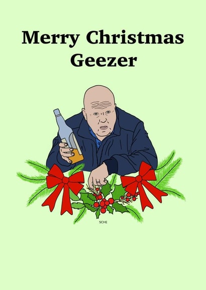 Phil Mitchell Christmas card created by SCHE BY MIMI